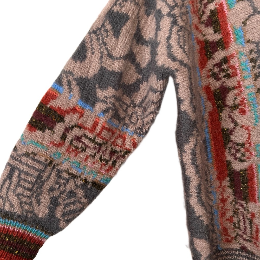 Handmade Kaffe Fasset Vintage Sweater Colorful Wool - Picture 3 of 3